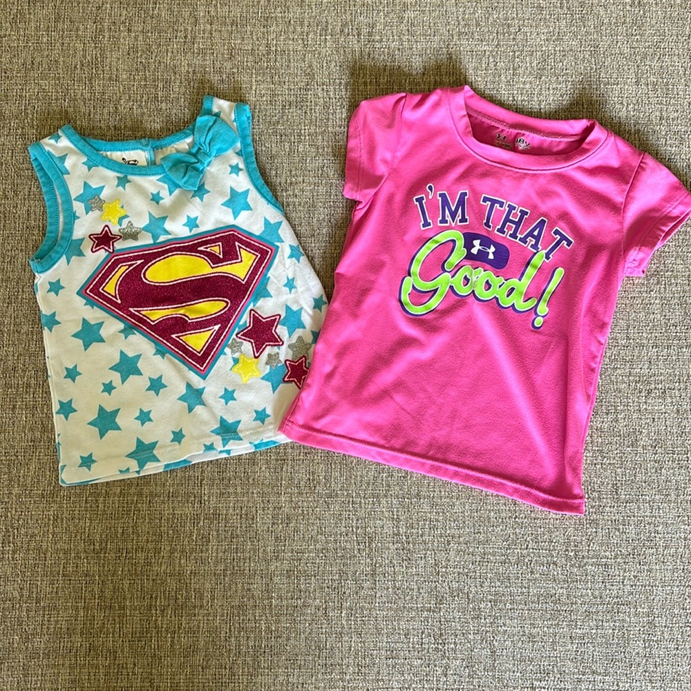 Under Armour T-shirt. Superwoman tank.